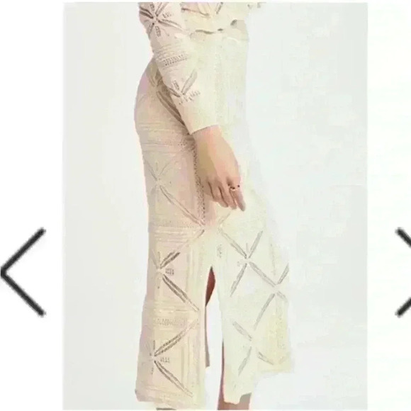 Rebecca Taylor crochet top and skirt set in pink cotton - Picture 9 of 12